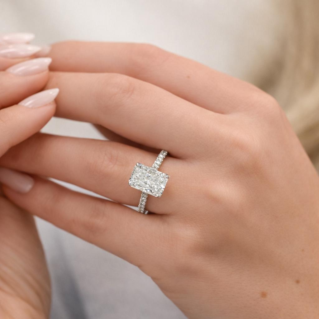 Avi & Co. Radiant Diamond Engagement Ring USA - Image 3
